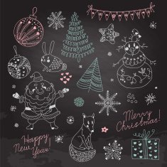 Set of Christmas elements for design