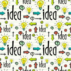 Seamless pattern with idea concept
