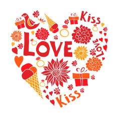 Valentine's day greeting card design with hand drawing doodles N2