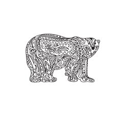 Polar Bear zentangle N2