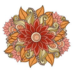 Vector Colored Floral Background N37