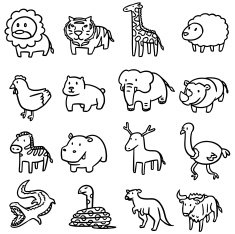 vector set of animal