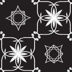 Chalkboard doodle Tribal Aztec Seamless Pattern N17