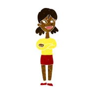 cartoon smug woman N28