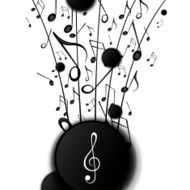 Vector Background with Music Notes N29