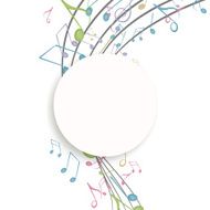 Vector Background with Music Notes N32