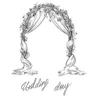 Wedding arch Decoration Vector sketch Design element N2