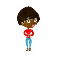 cartoon woman considering N13