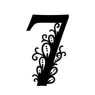 Set of Isolated stylized calligraphic illustrations N35