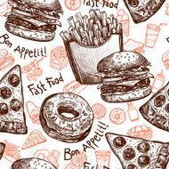 fast food seamless pattern N14