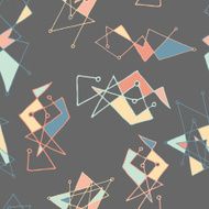 Abstract Geometric seamless vector pattern on a dark background