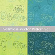 Abstract Geometric hand drawn seamless vector pattern set