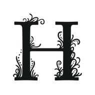 Set of Isolated stylized calligraphic illustrations N36