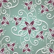 Seamless Floral Pattern (Vector) Hand Drawn Texture N142