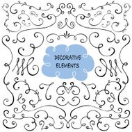 Hand drawn Set of Decorative design elements N2