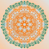 Ornate mandala design yoga karma yantra banner vector