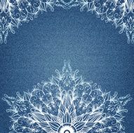 Denim background with floral pattern N3