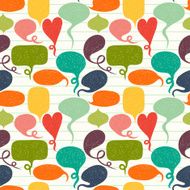 Seamless pattern with comic bubbles