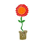 cartoon flower with face N50