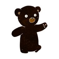 cartoon black bear cub N60