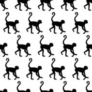 Seamless pattern background with monkeys