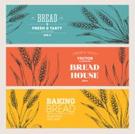 Bread horizontal banners Vector illustration N3