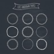 Romantic Wreaths on Chalkboard N2