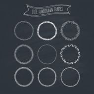 Romantic Wreaths on Chalkboard N3