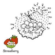 Numbers game fruits and vegetables (strawberry)