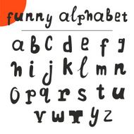 Funny hand drawn alphabet Vector font