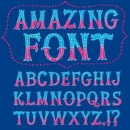 Vintage decorative vector font
