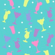seamless vector pattern with cocktails N3