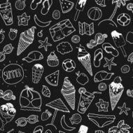 Vector summer hand drawn background N3