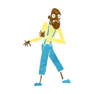 cartoon old man having heart attack N13
