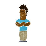 cartoon sulking man N15