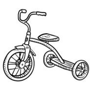 Children&#039;s tricycle sketch