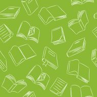 Seamless Doodle Pattern - Books