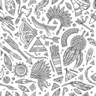 Tribal native ethnic seamless pattern N5