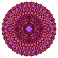 hand-drawing ornamental lace floral abstract round background with many details N11