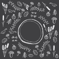 Hand drawn forest pattern