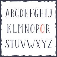 Hand Drawn Alphabet N26