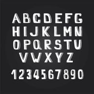 Handmade alphabet and numbers N2