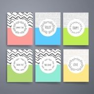 Modern cards design template with grungy rough colorful brush strokes N10