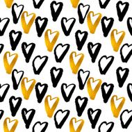 Golden vector painted shape pattern hand drawn watercolor brush N2