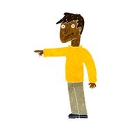 Cartoon Man Pointing N312