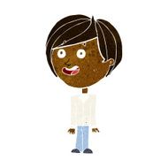 cartoon happy surprised boy N14