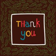 thank you phrase in a frame of branches N3