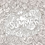 Doodles abstract decorative summer background N4