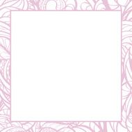 Hand drawn floral pink border N3