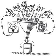 Funnel Workflow Concept Drawing